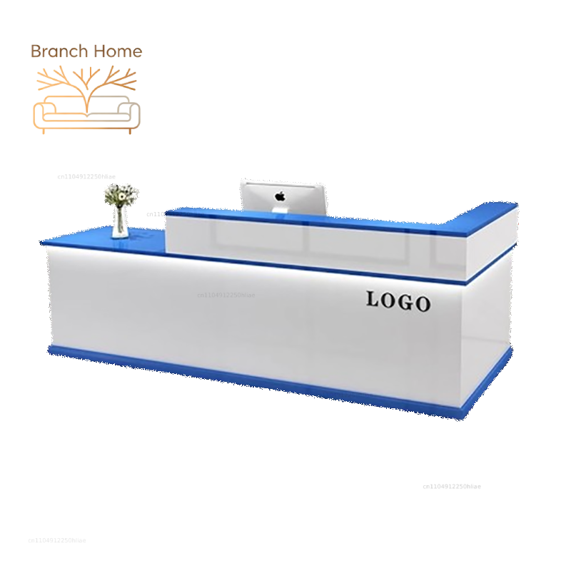 Office Furniture In Usa - Storage Luxury Reception Desk Senior Custom