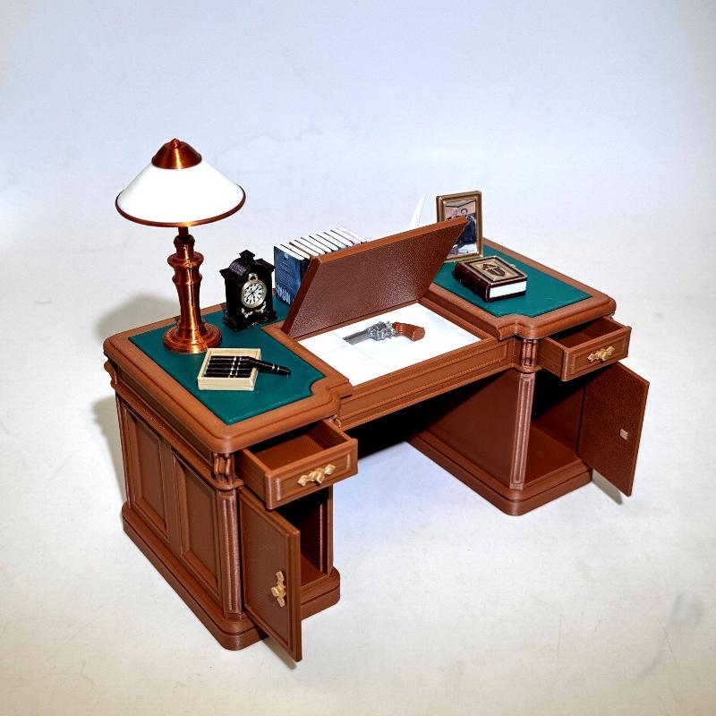 Office Furniture And Desks - 1:12 Scale Dollhouse Mini Vintage Office