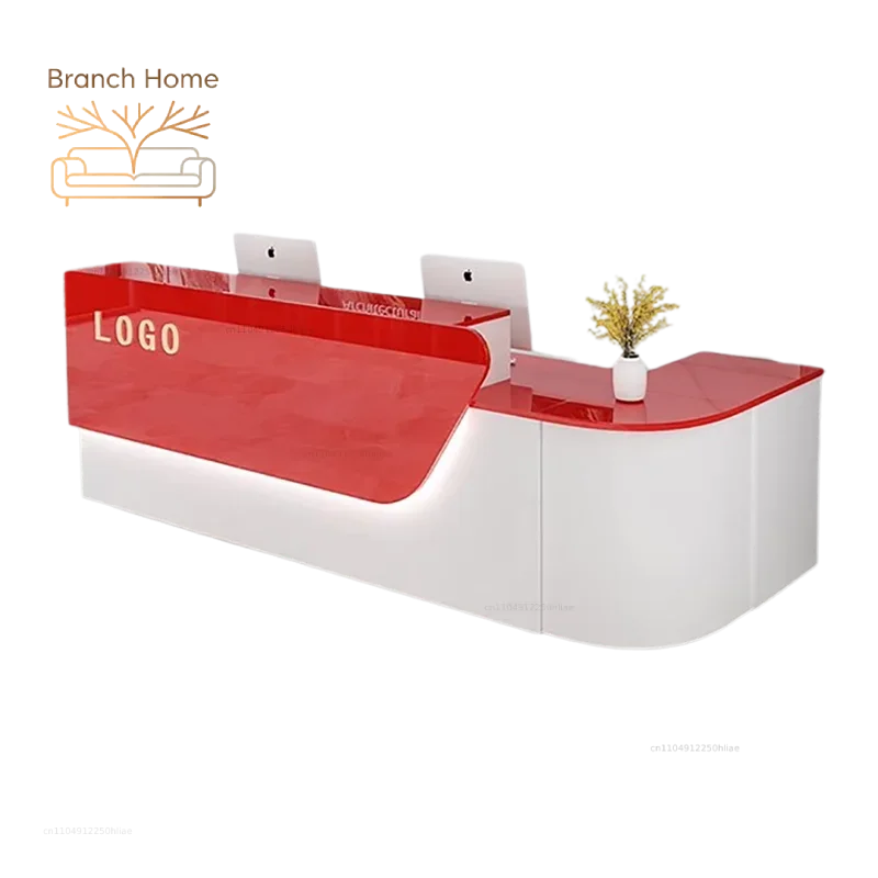 Office Furniture In Usa - Storage Luxury Reception Desk Senior Custom