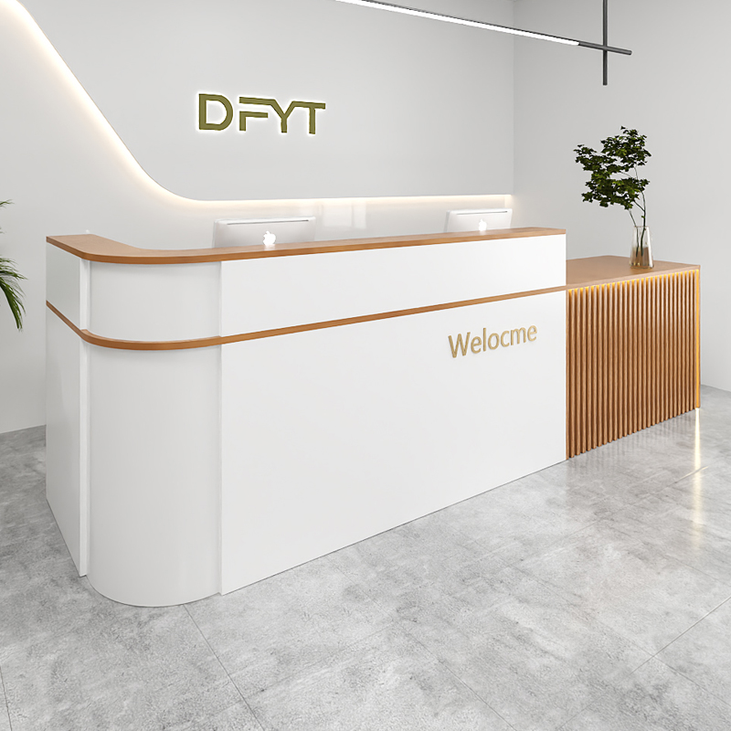 Office Furniture In Usa - Storage Luxury Reception Desk Senior Modern