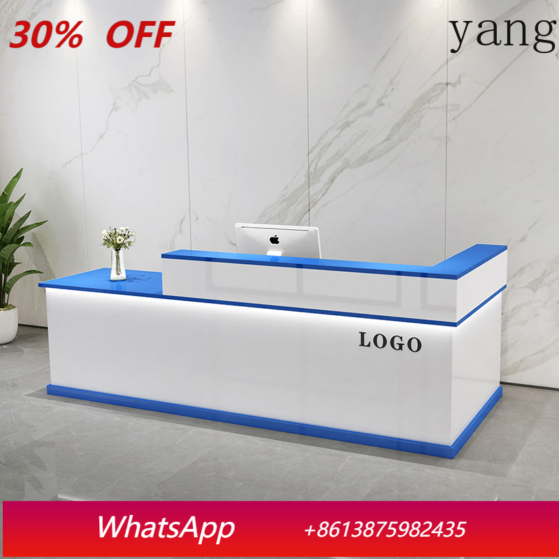 Office Furniture In Usa - Storage Luxury Reception Desk Senior Custom