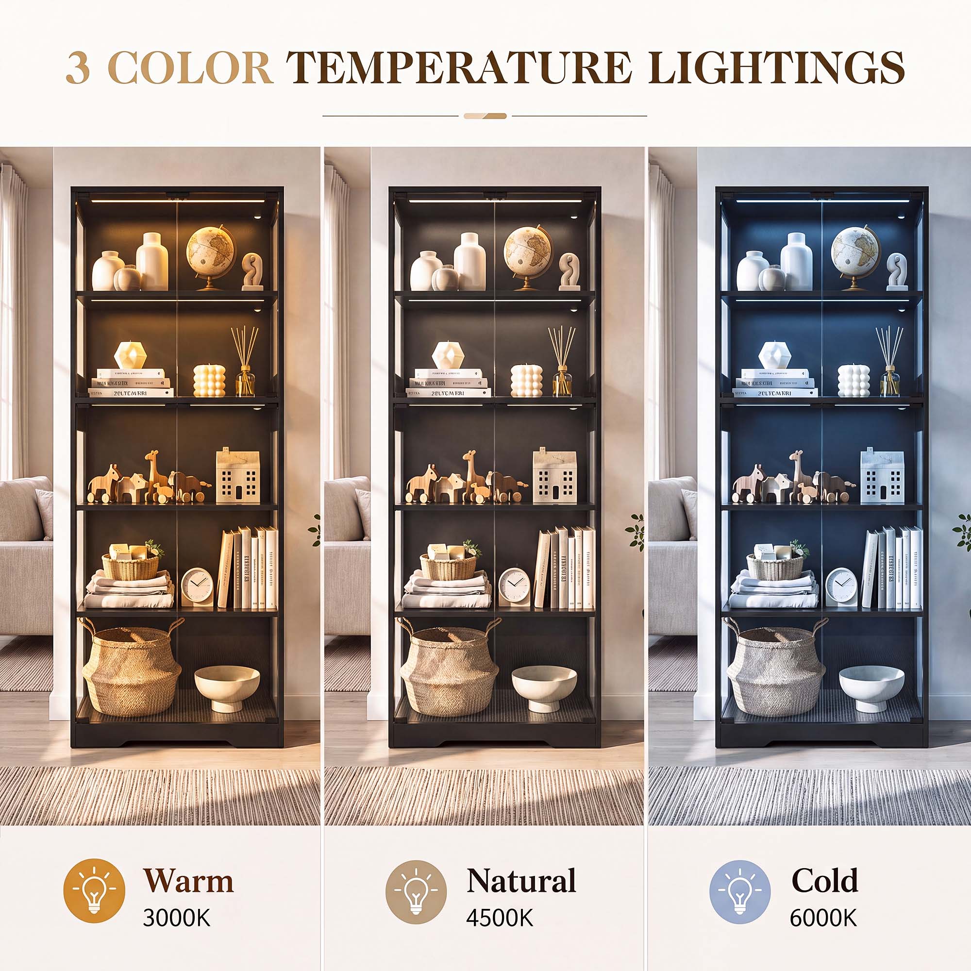 TCGBKAF 5‑Tier Display Cabinet - Office Storage Cabinet review and price