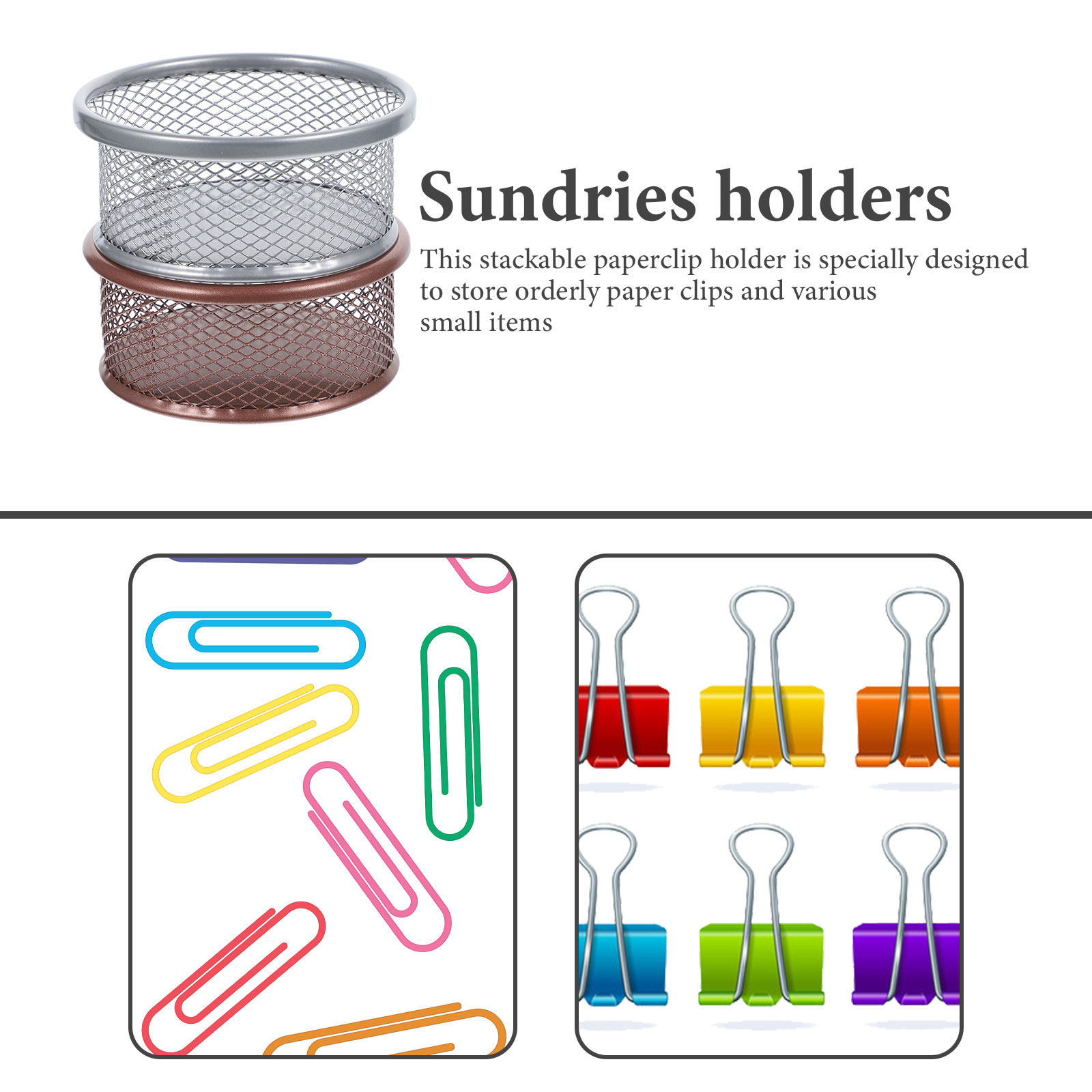 2Pcs Metal Paper Clip Holder M - Paper Basket Mesh review and price
