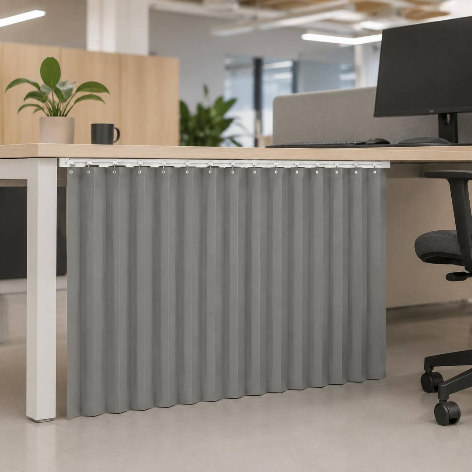 Desk Privacy Curtain Wind Bloc - Office Furniture And Desks review and price