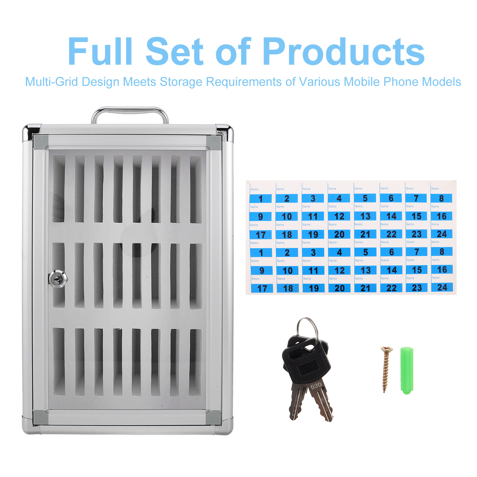 24-Slots Cell Phone Locker Alu - Office Storage Cabinet review and price