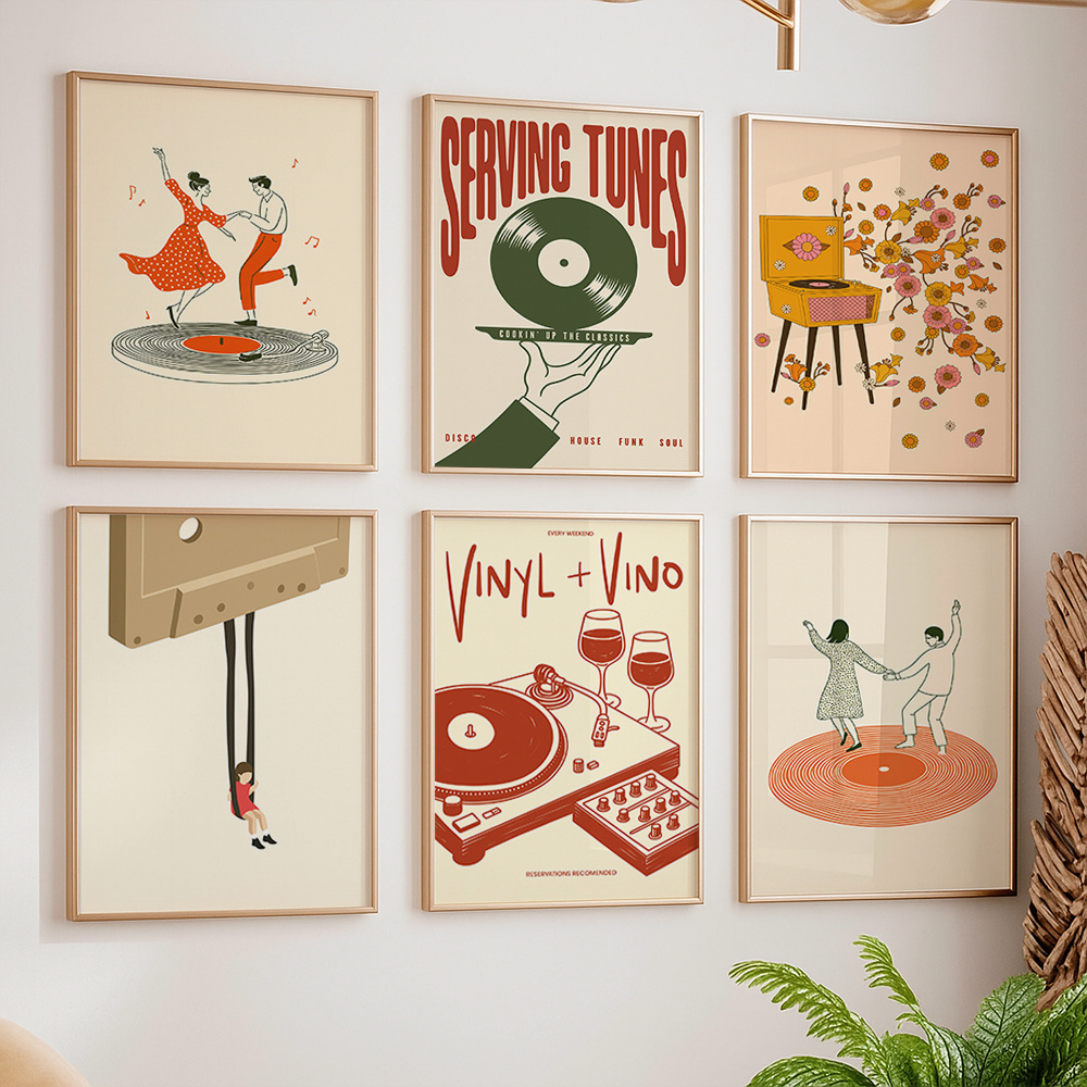 1pc Vintage Music Canvas Poste - Office Furniture Design review and price