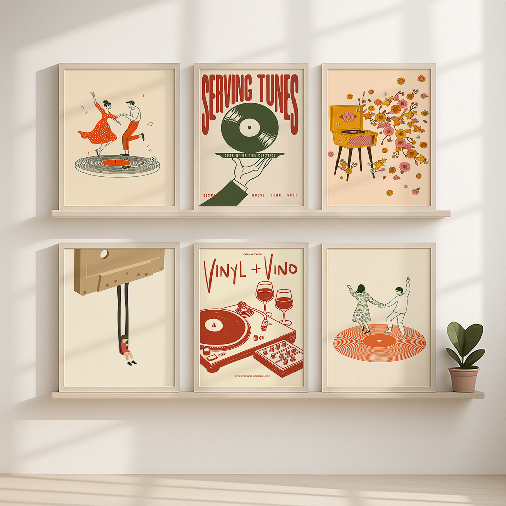 1pc Vintage Music Canvas Poste - Office Furniture Design review and price