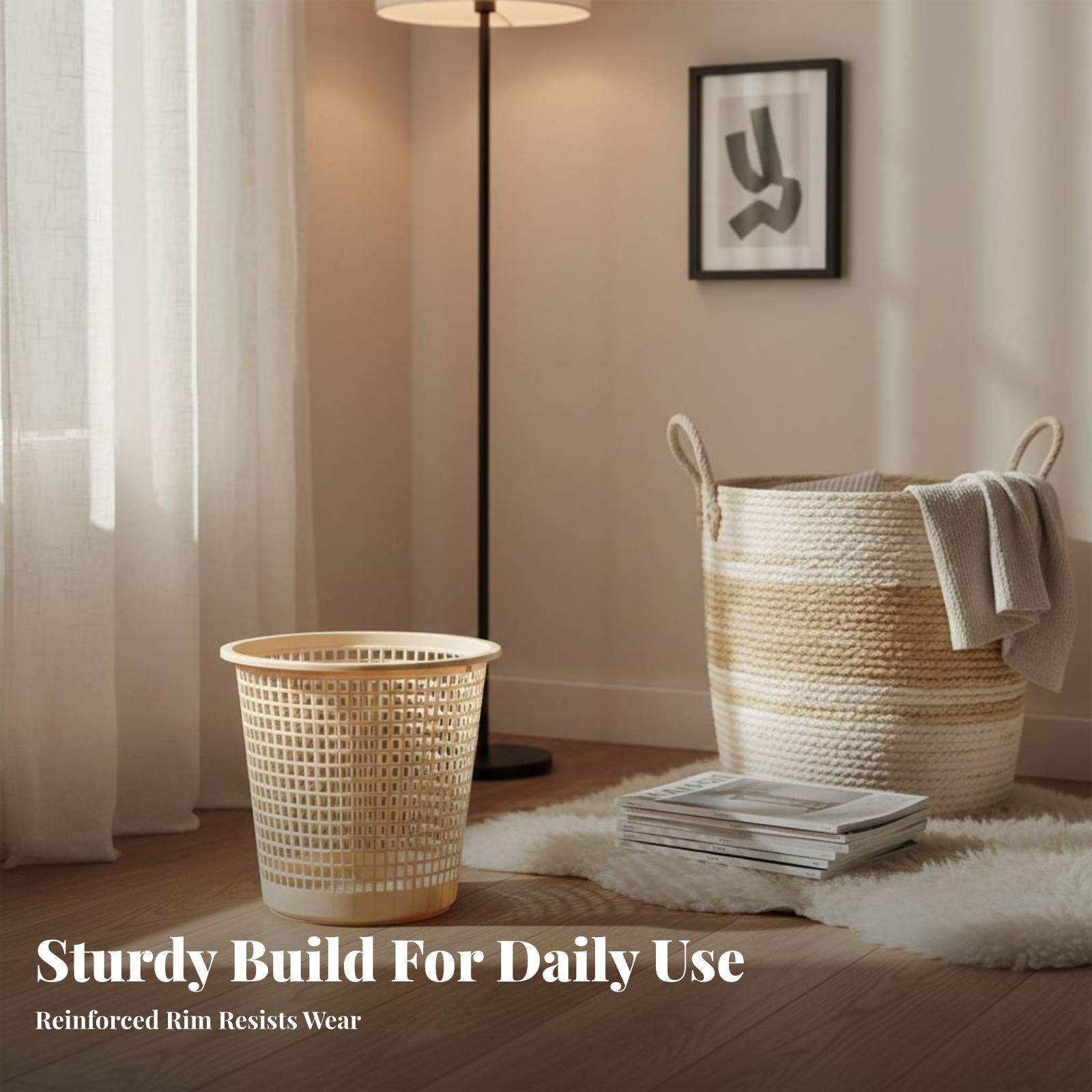 Hollow-Vented Wastebasket Unco - Paper Basket Mesh review and price