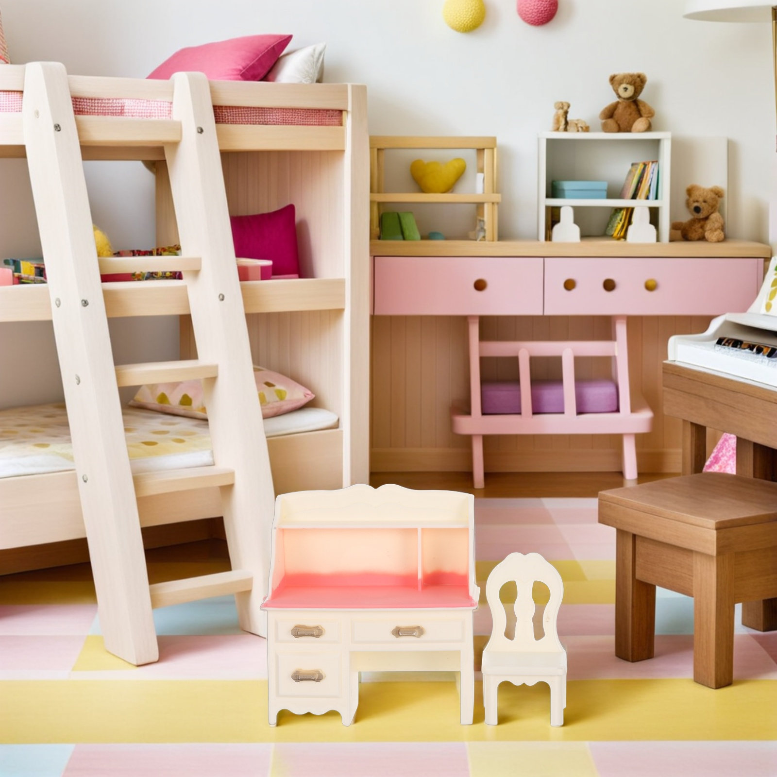 5Sets Miniature Dollhouse Furn - Office Furniture And Desks review and price