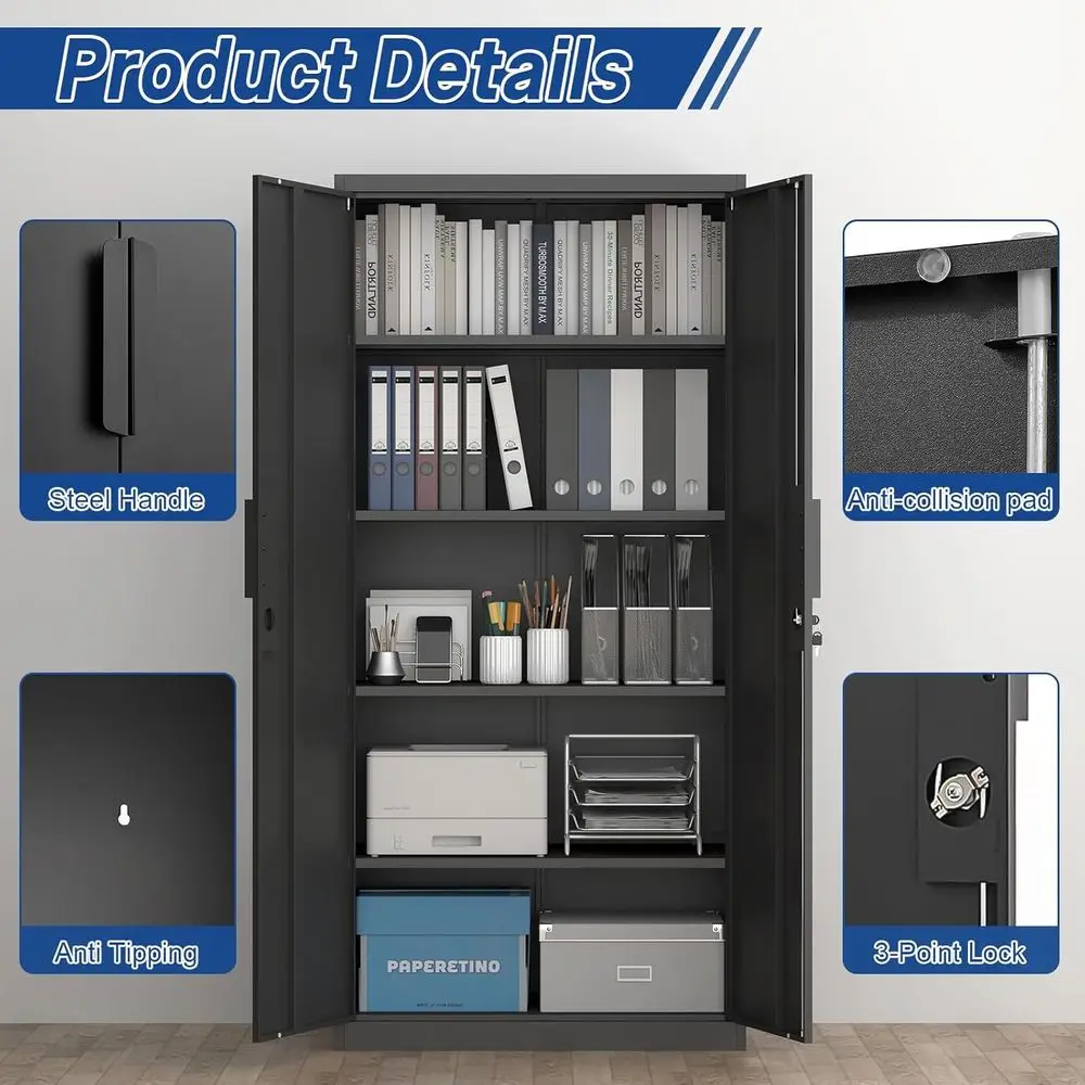 72 High Heavy-Duty Metal Stora - Office Storage Cabinet review and price