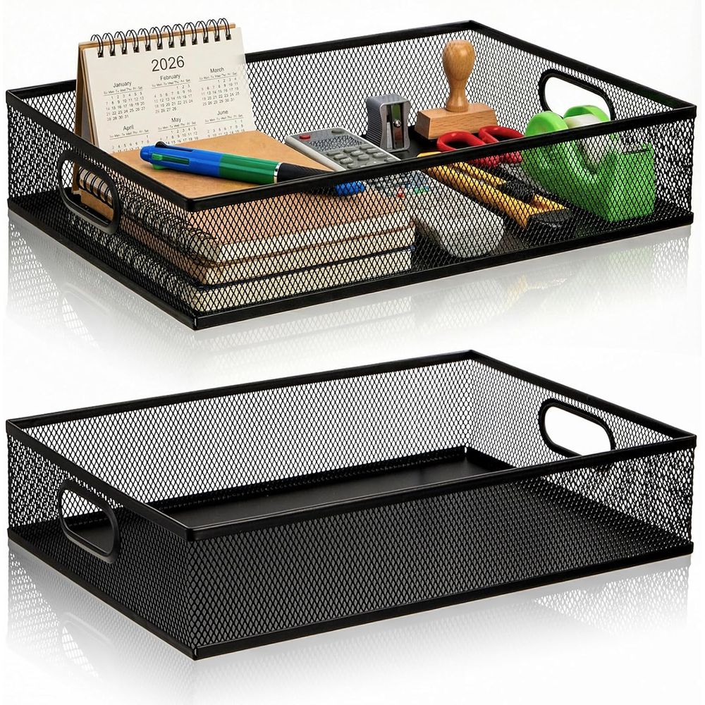 2-Tier Metal Mesh Desk Organiz - Paper Basket Mesh review and price