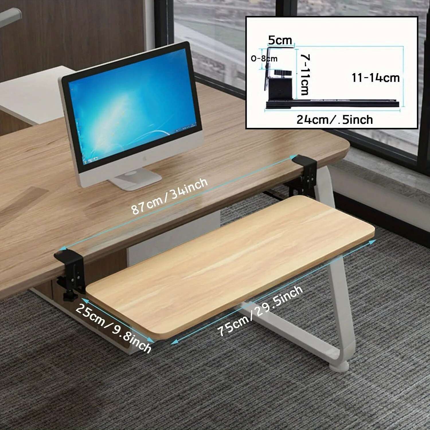 Ergonomic Sliding Under Desk K - Keyboard Drawer Under review and price