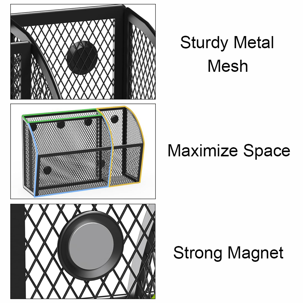 3 Compartments Magnetic Mesh B - Paper Basket Mesh review and price